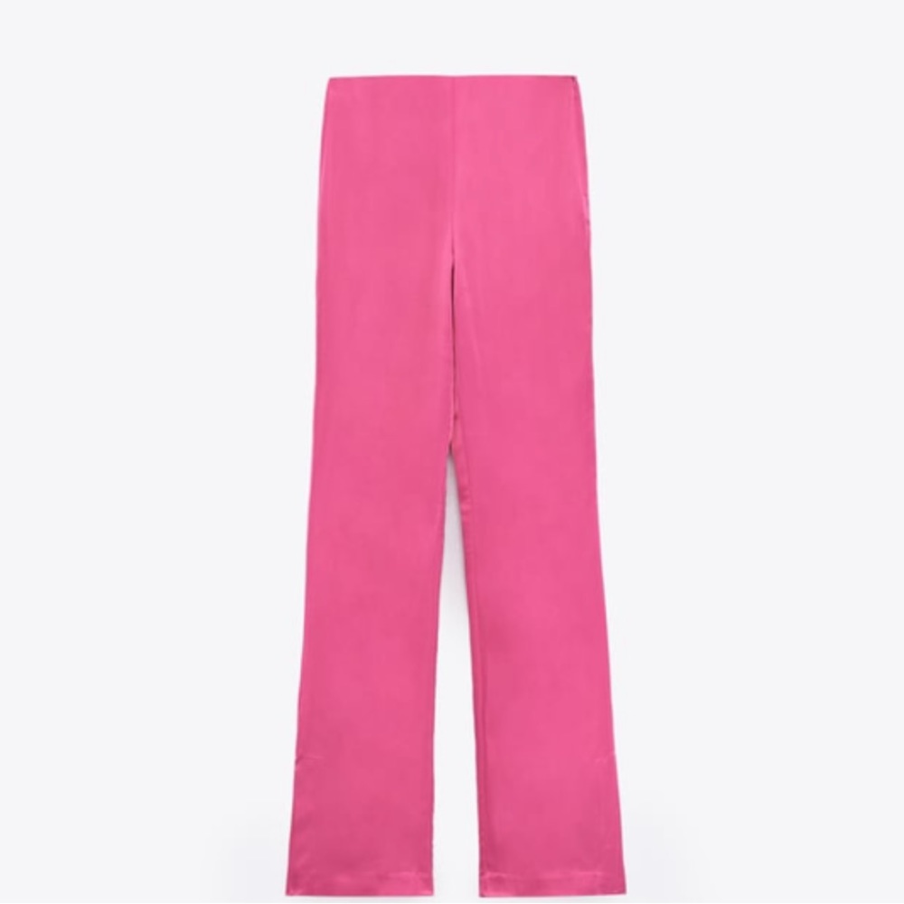 Satin wide leg pants